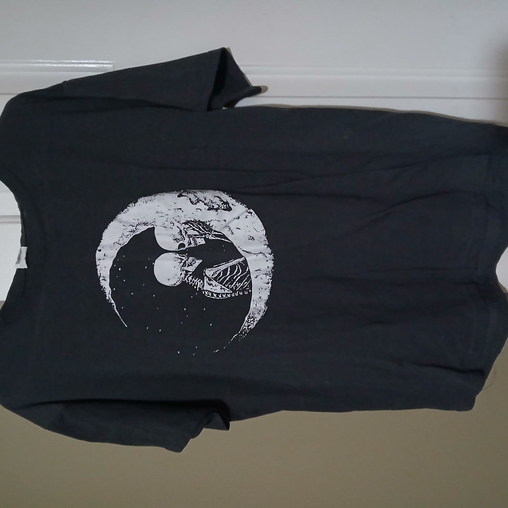 Black Graphic T-Shirt with Moon Design